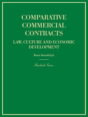 cover image of Comparative Commercial Contracts